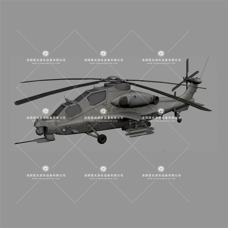 银海武装直升机3D模型